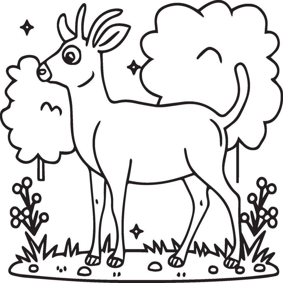 Domestic animals coloring pages. Animal coloring pages for coloring book. Animal outline images. Animal coloring pages vector