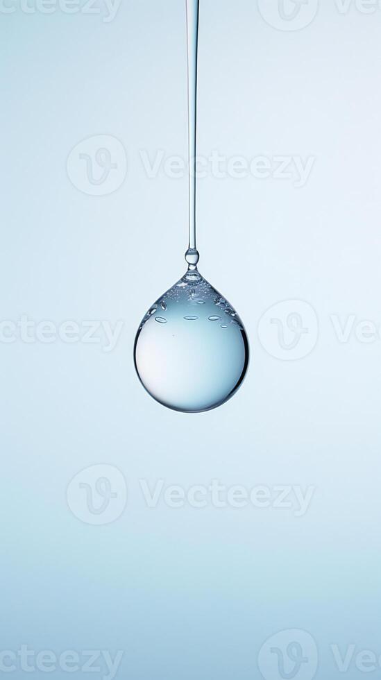 AI generated a drop of water hanging from a wire photo