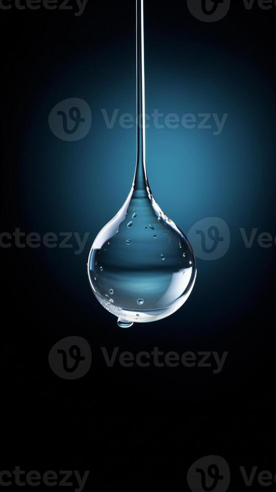 AI generated a drop of water hanging from a wire photo