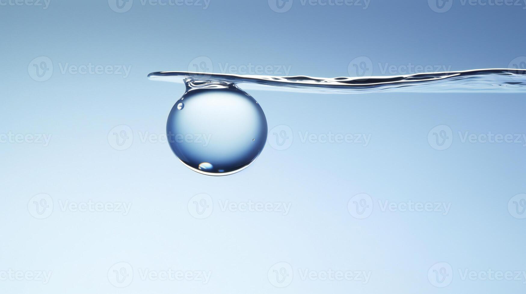 AI generated a drop of water hanging from a wire photo