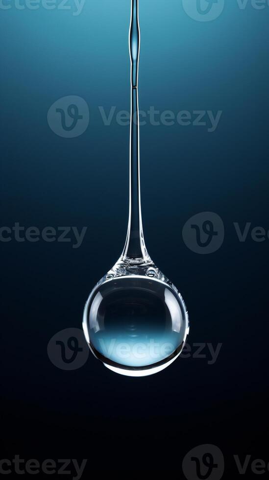 AI generated a drop of water hanging from a wire photo