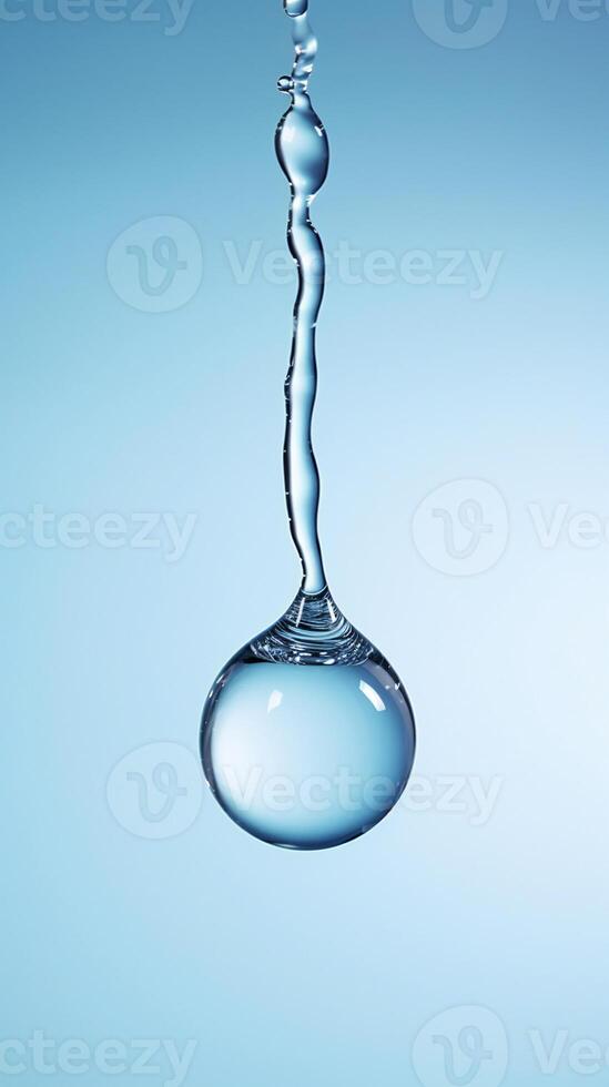 AI generated a drop of water hanging from a wire photo