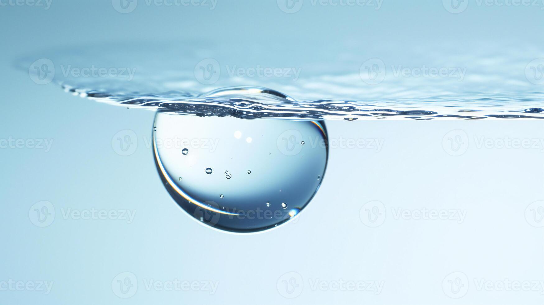 AI generated a drop of water hanging from a wire photo