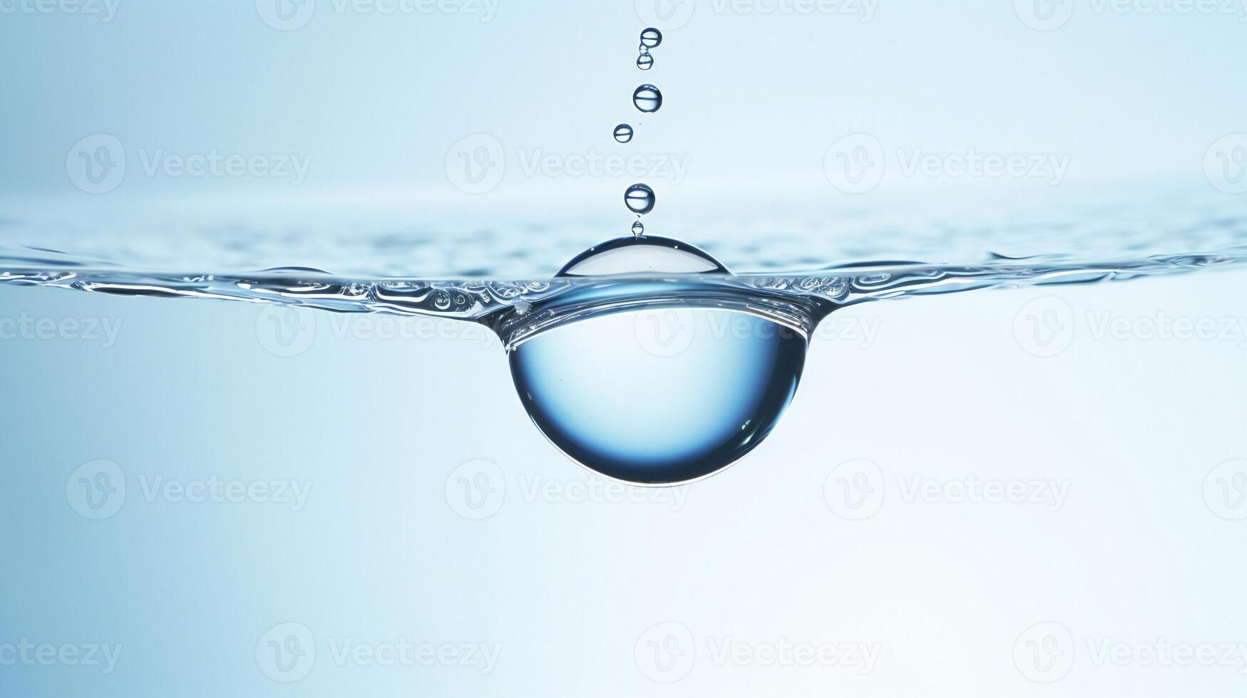 AI generated a drop of water hanging from a wire photo