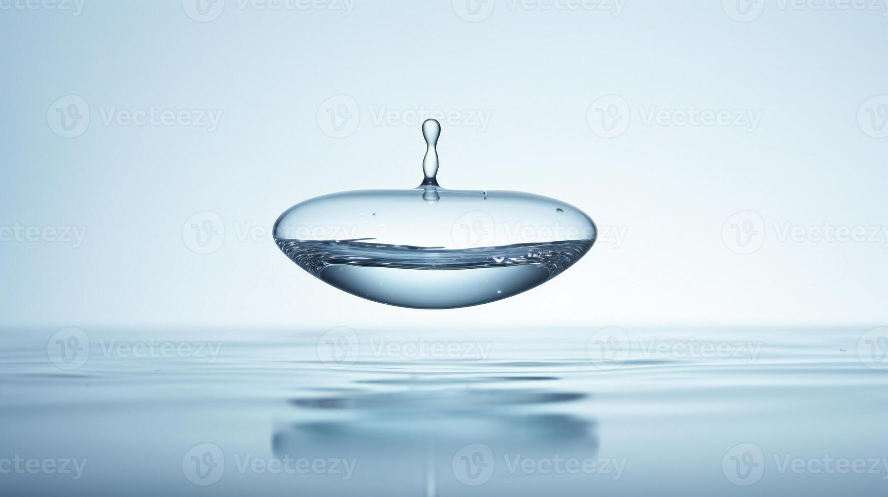 AI generated a drop of water hanging from a wire photo