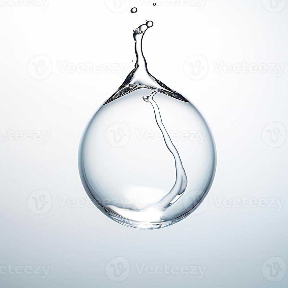 AI generated a drop of water hanging from a wire photo