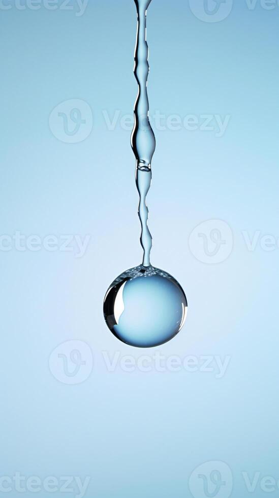 AI generated a drop of water hanging from a wire photo