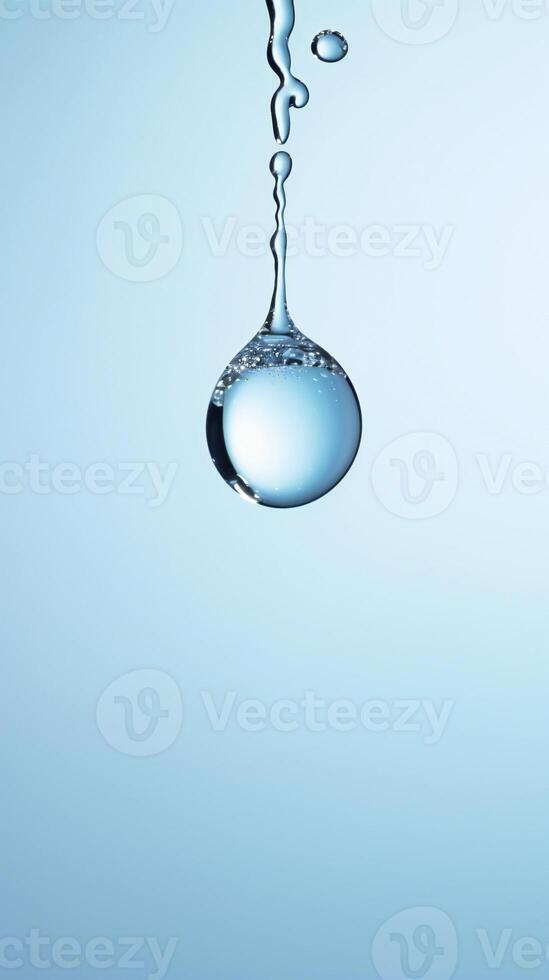 AI generated a drop of water hanging from a wire photo