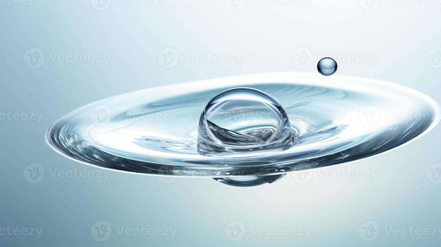 AI generated a drop of water hanging from a wire photo