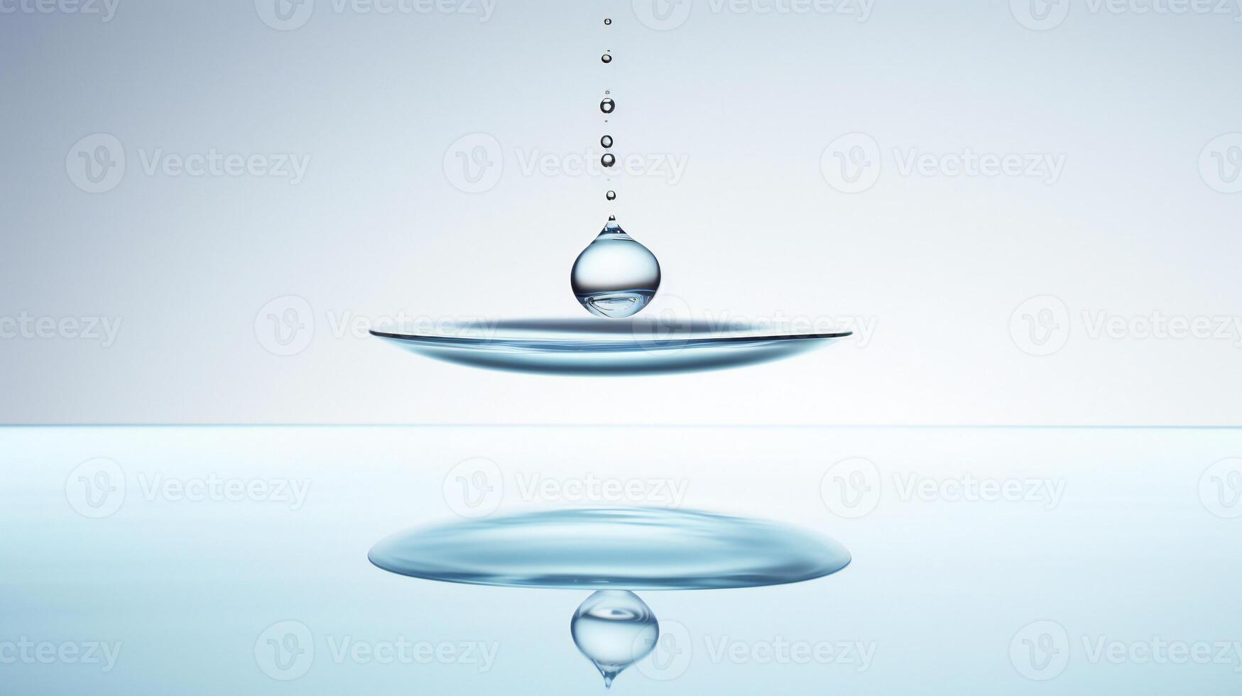 AI generated a drop of water hanging from a wire photo