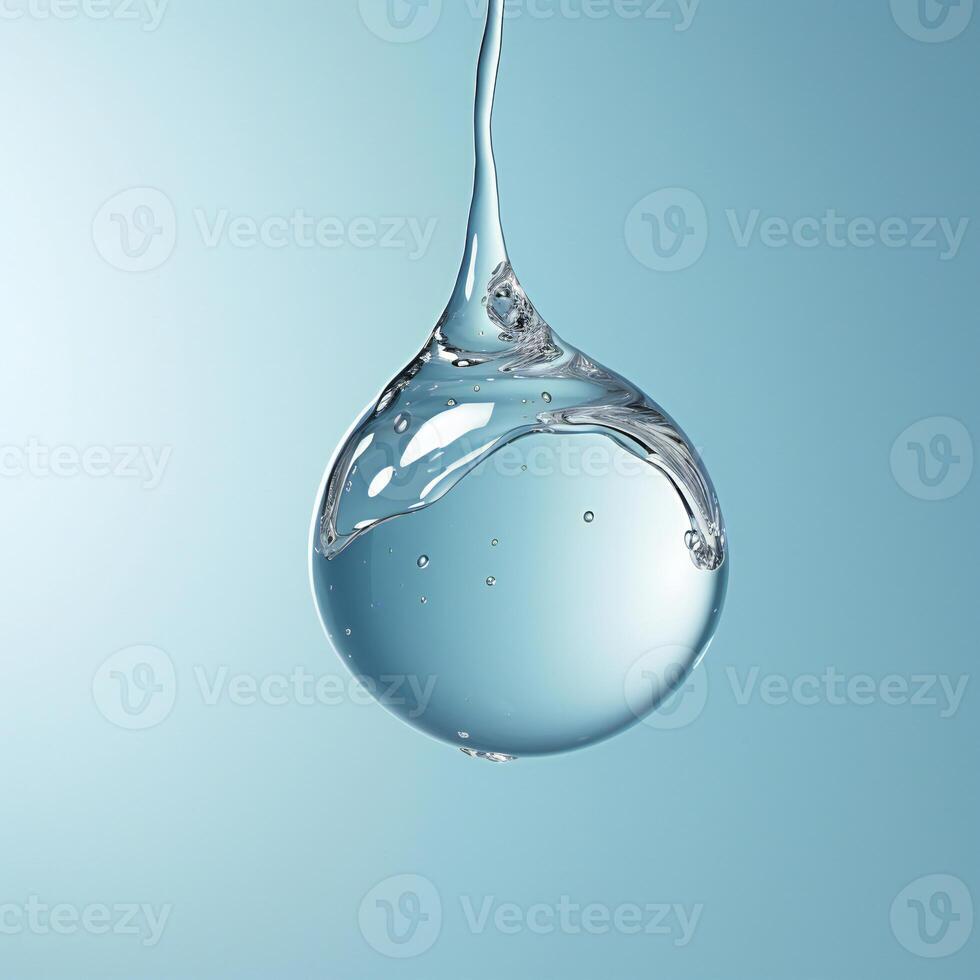 AI generated a drop of water hanging from a wire photo