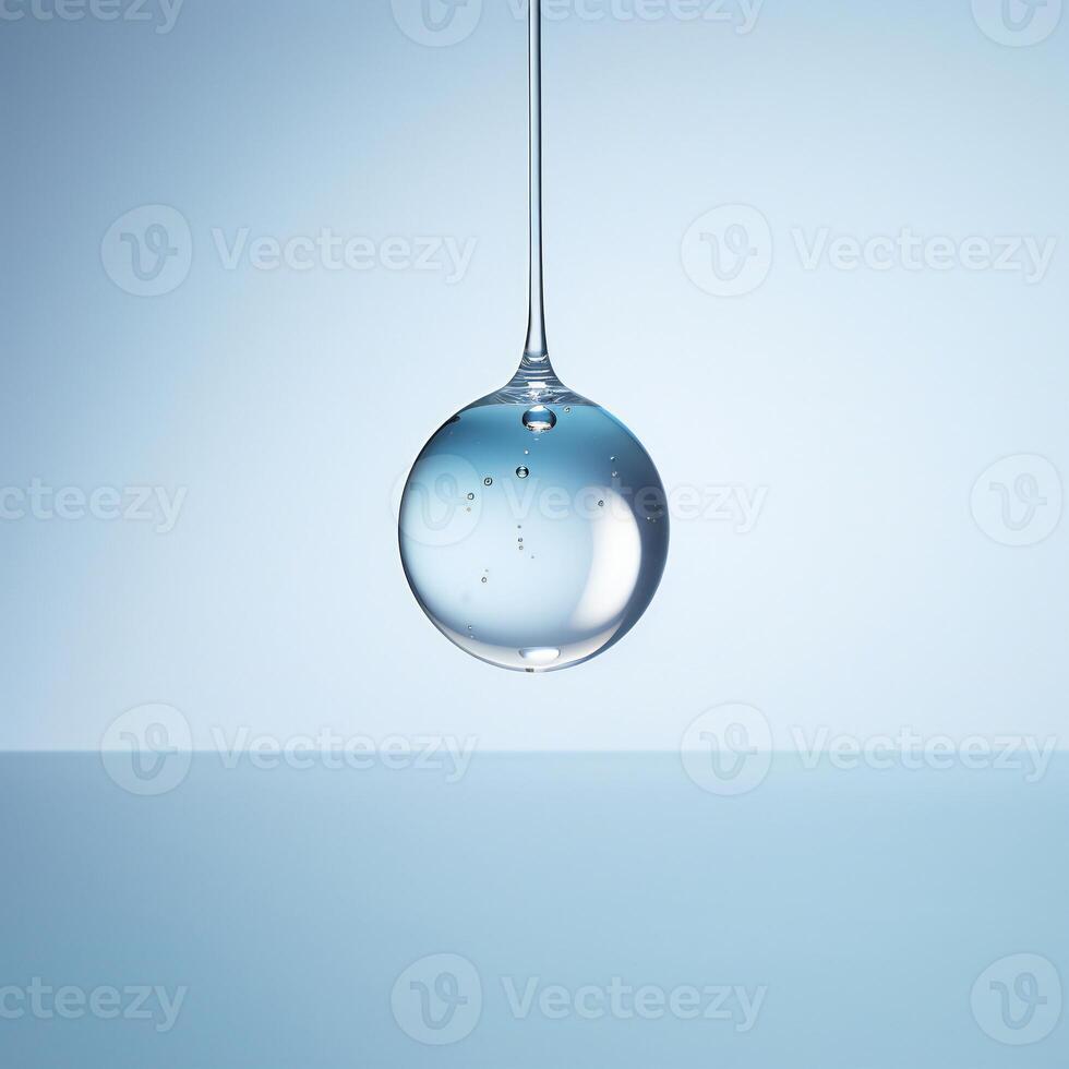 AI generated a drop of water hanging from a wire photo