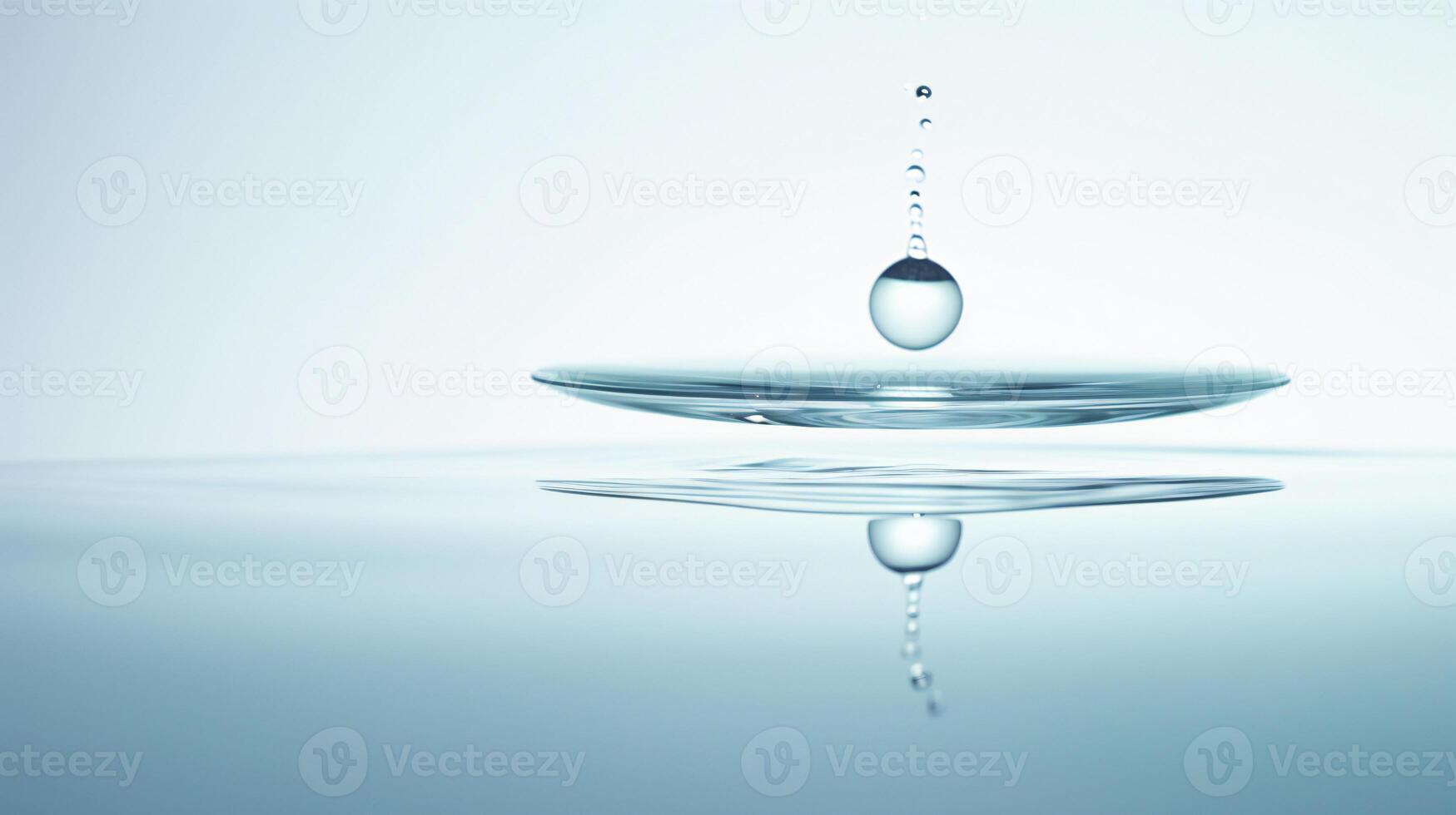 AI generated a drop of water hanging from a wire photo