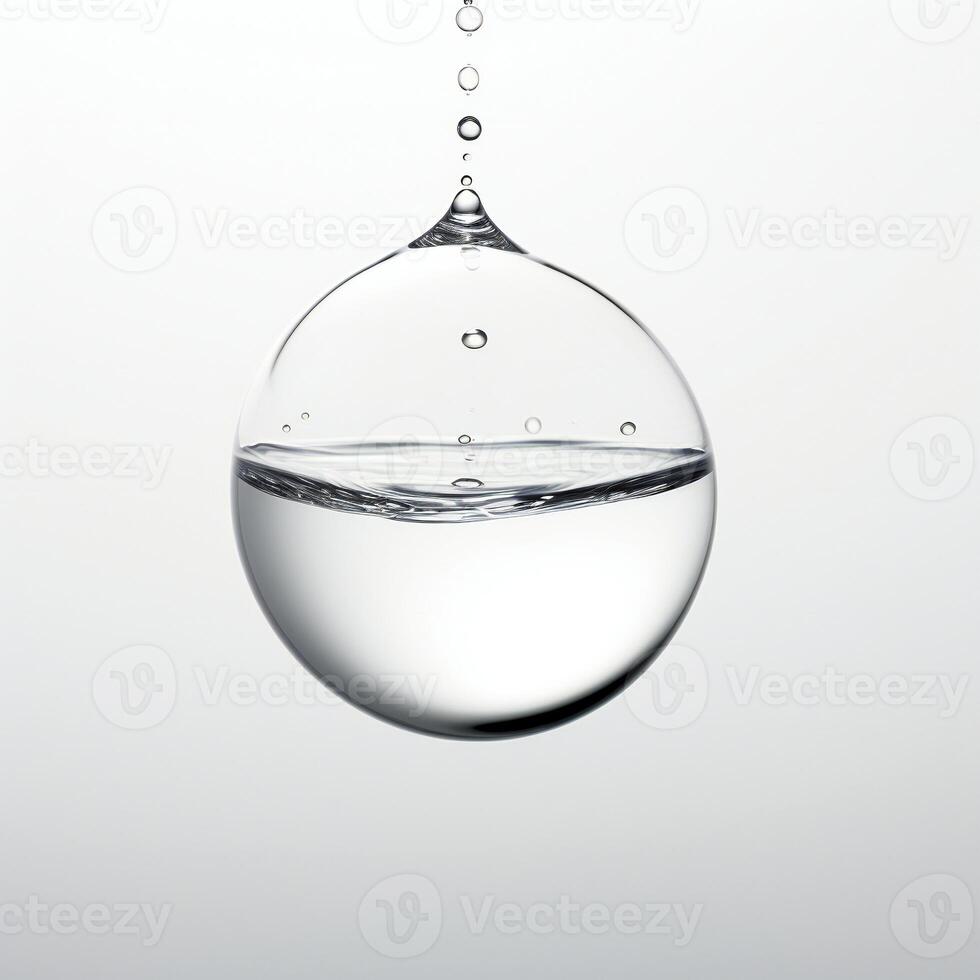 AI generated a drop of water hanging from a wire photo