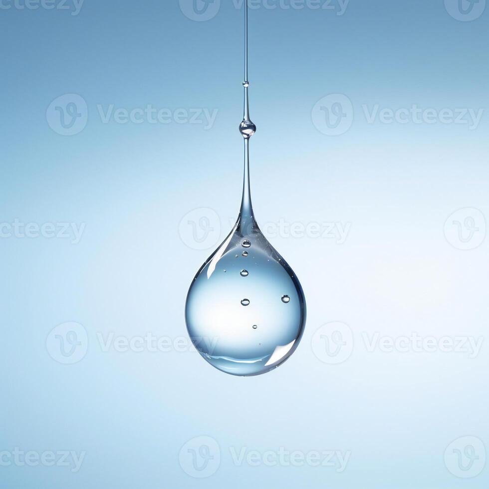 AI generated a drop of water hanging from a wire photo