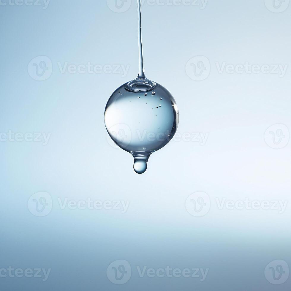 AI generated a drop of water hanging from a wire photo