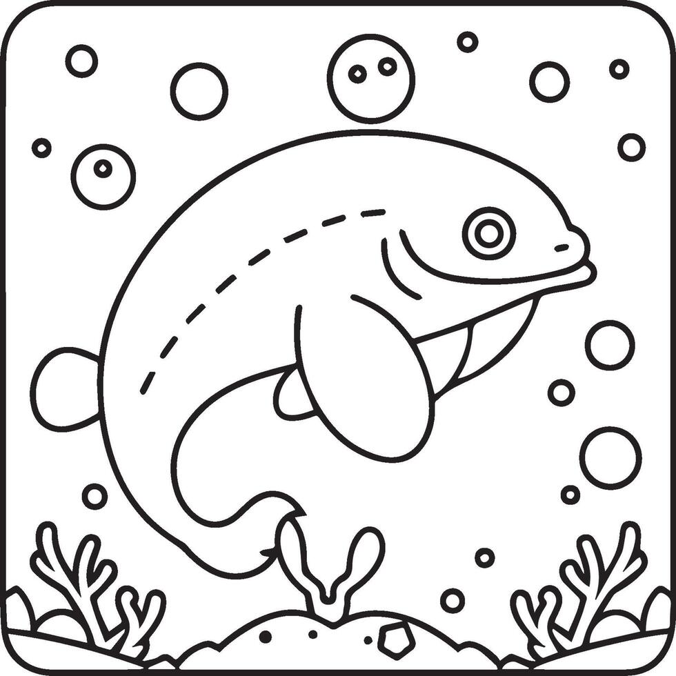 Ocean animals coloring pages. Sea life coloring pages. Ocean animal outline images. Ocean animals vector outline coloring pages