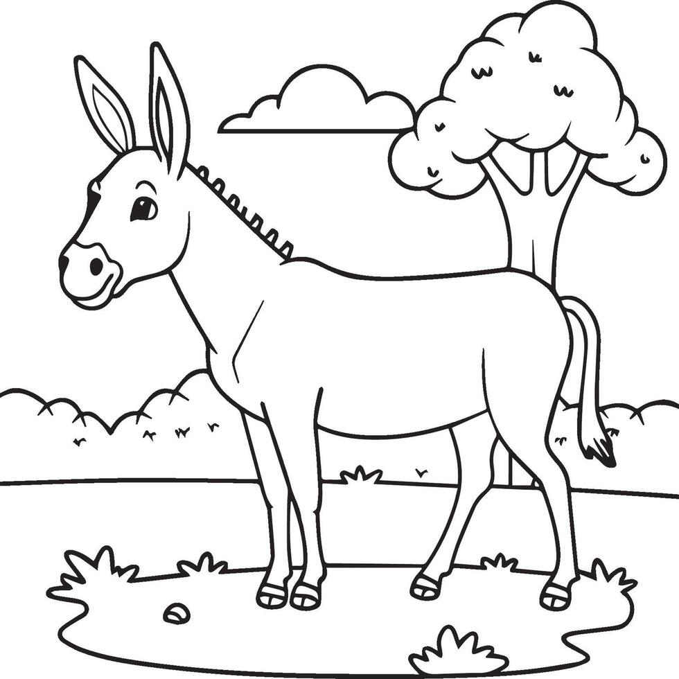 Domestic animals coloring pages. Animal coloring pages for coloring book. Animal outline images. Animal coloring pages vector