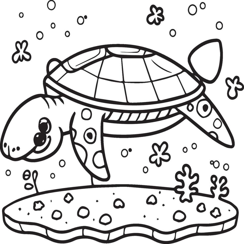 Ocean animals coloring pages. Sea life coloring pages. Ocean animal outline images. Ocean animals vector outline coloring pages