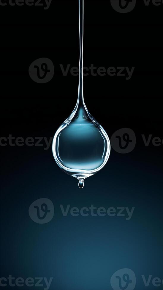 AI generated a drop of water hanging from a wire photo