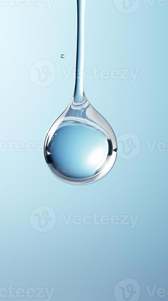 AI generated a drop of water hanging from a wire photo