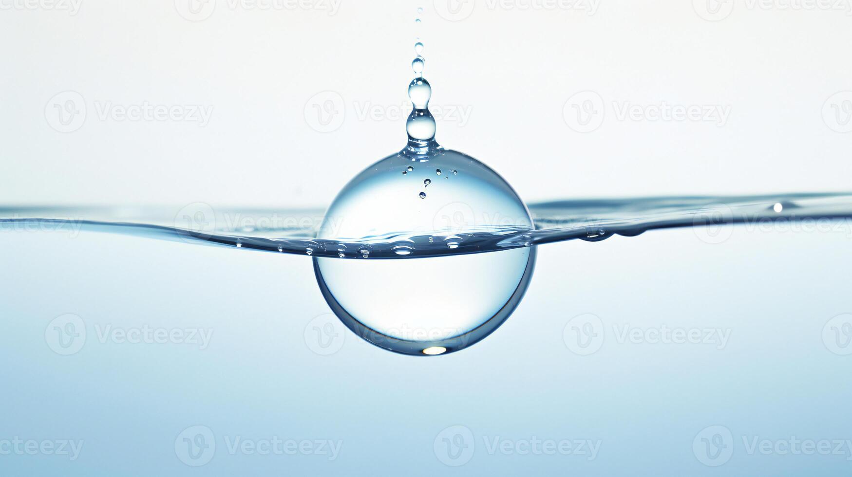 AI generated a drop of water hanging from a wire photo