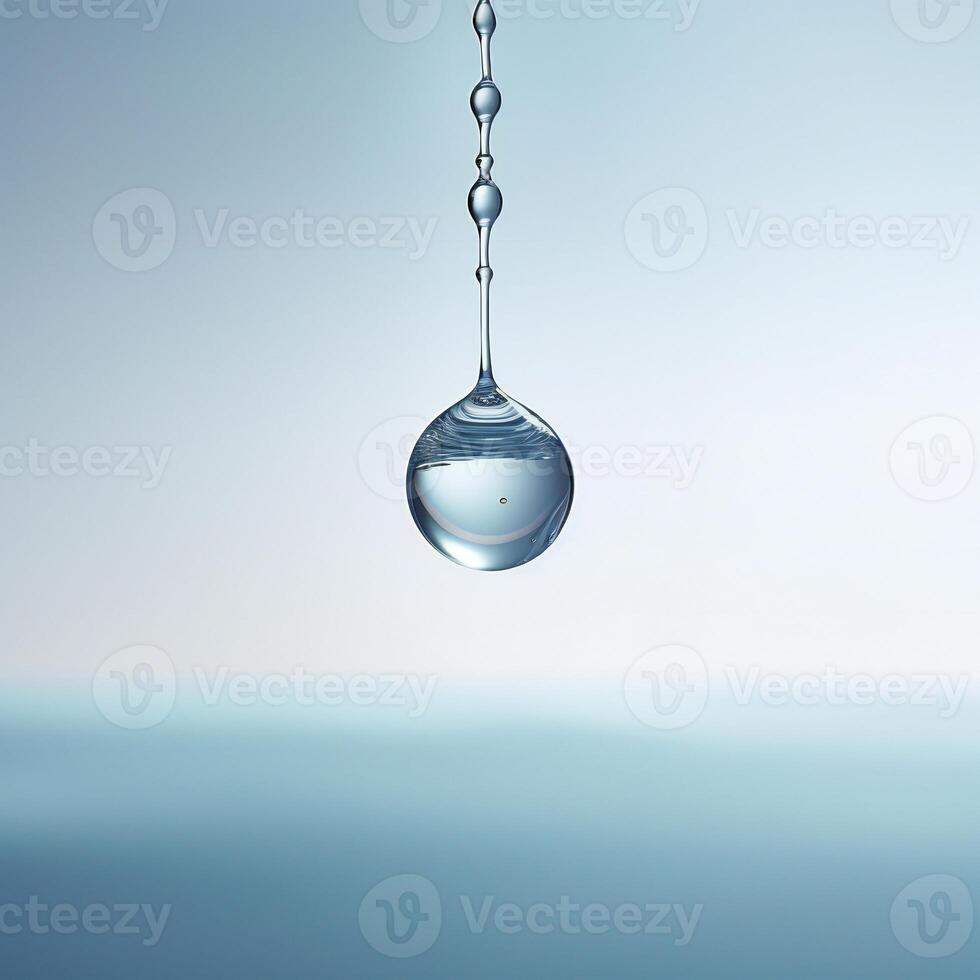 AI generated a drop of water hanging from a wire photo