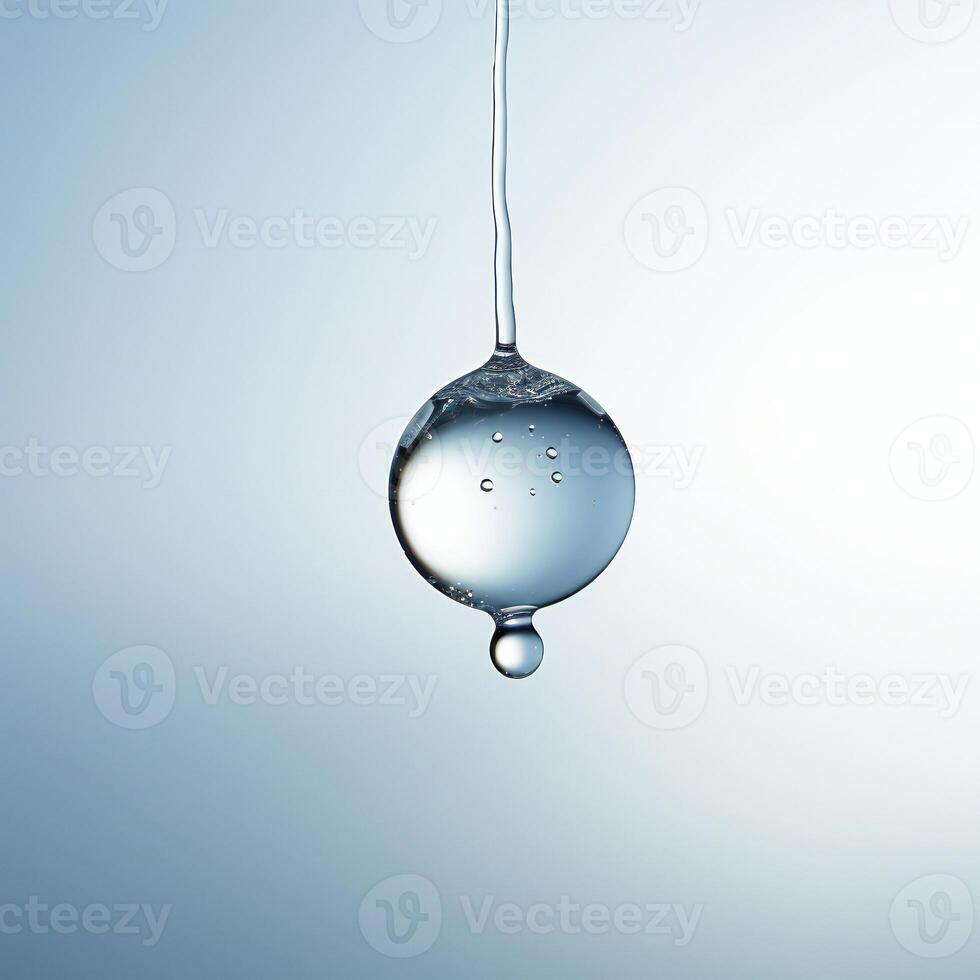 AI generated a drop of water hanging from a wire photo