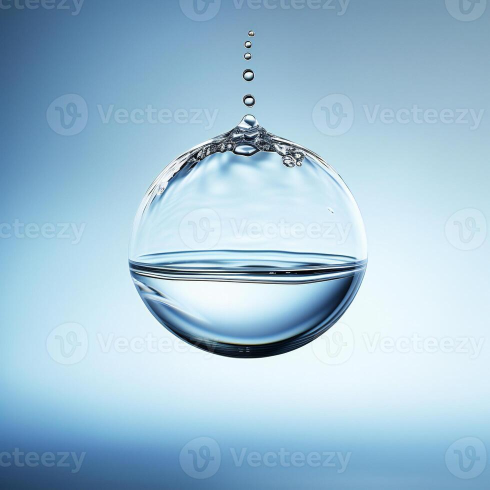 AI generated a drop of water hanging from a wire photo