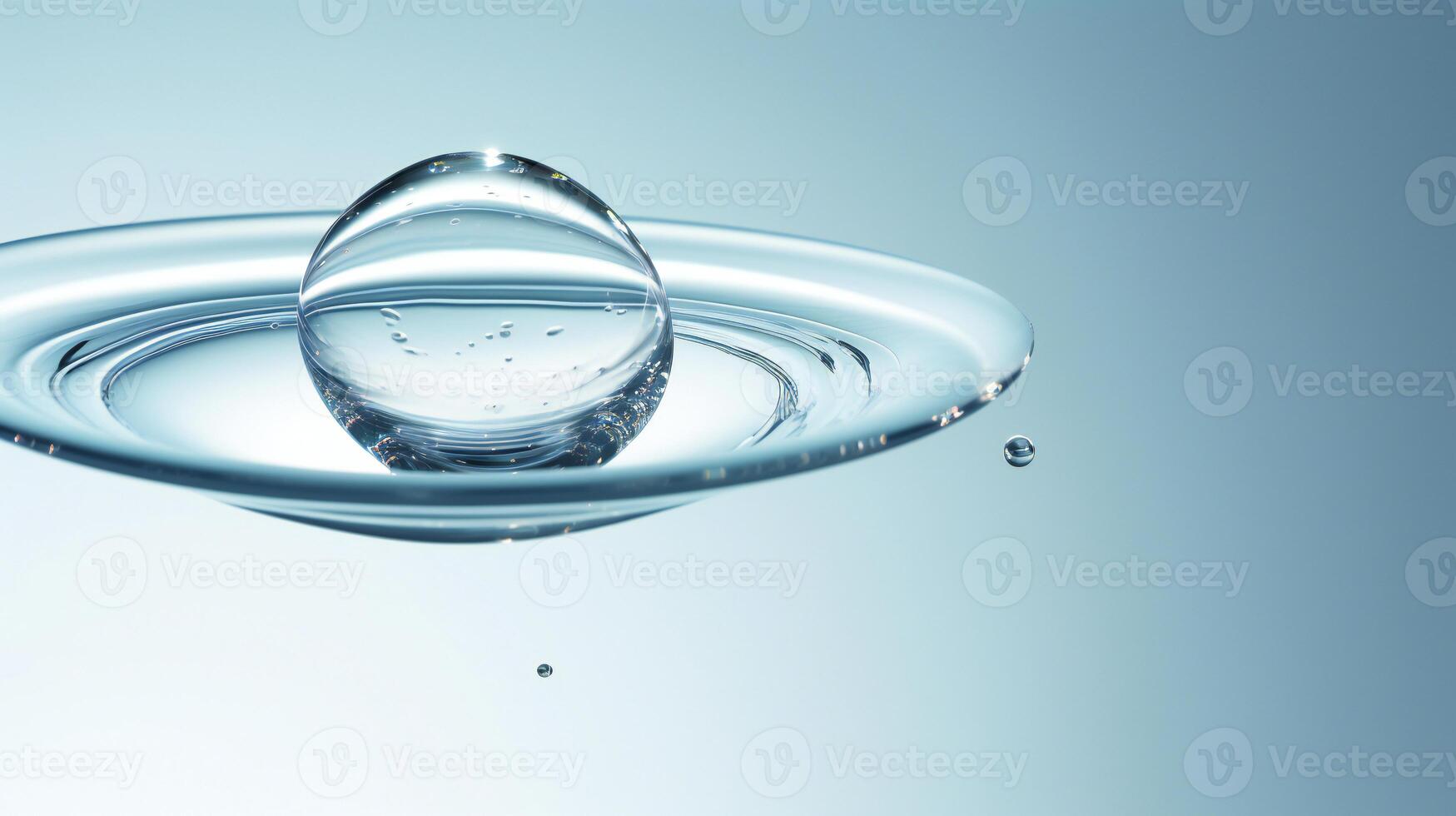 AI generated a drop of water hanging from a wire photo