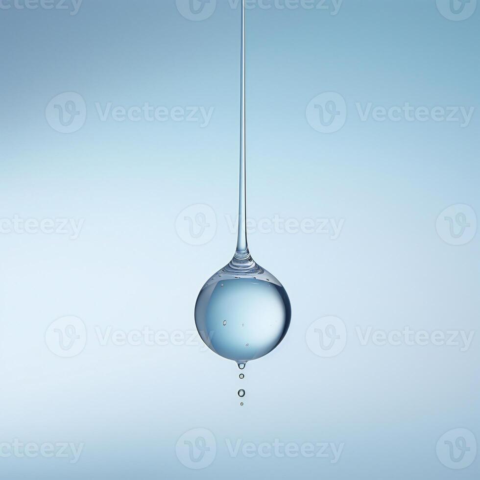 AI generated a drop of water hanging from a wire photo