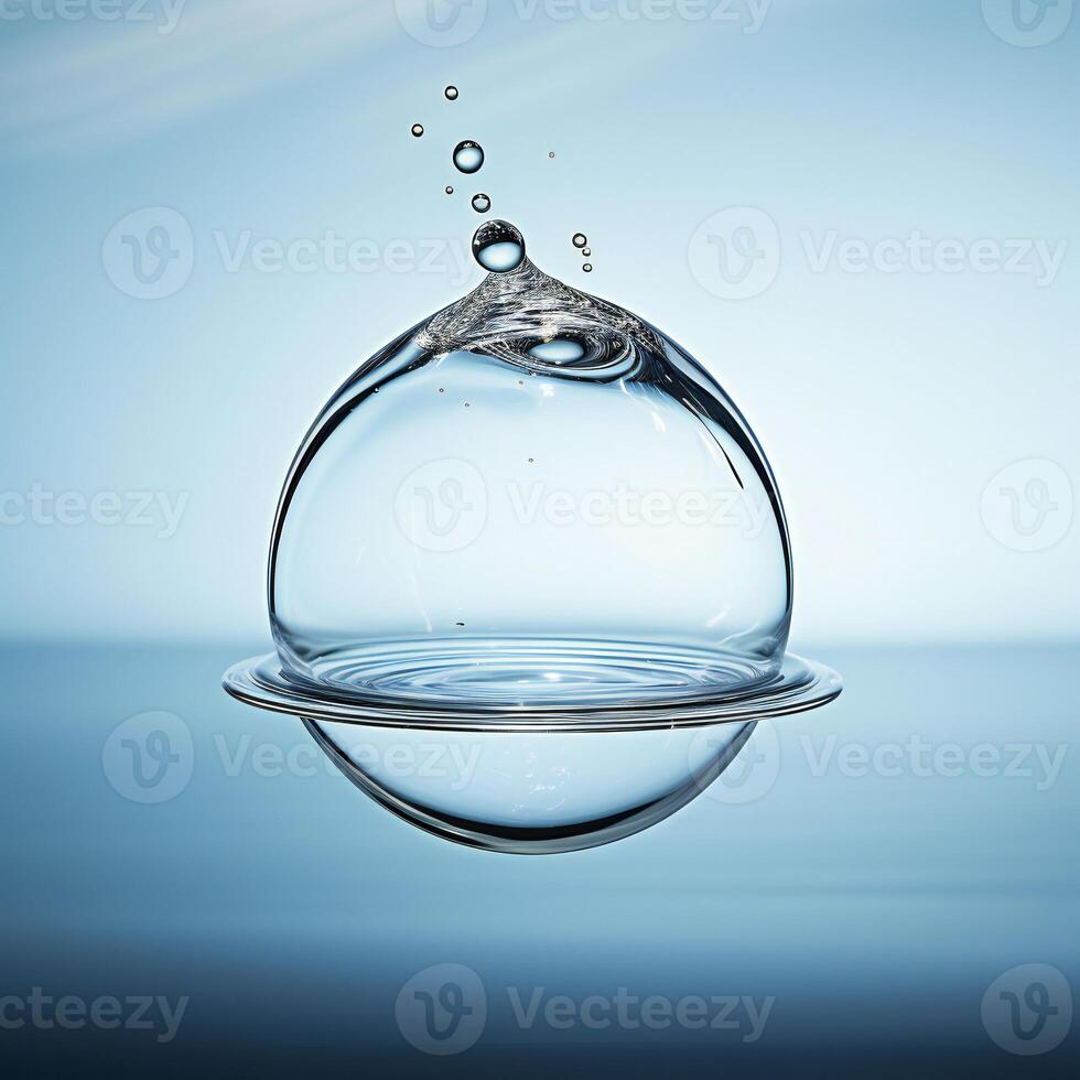 AI generated a drop of water hanging from a wire photo