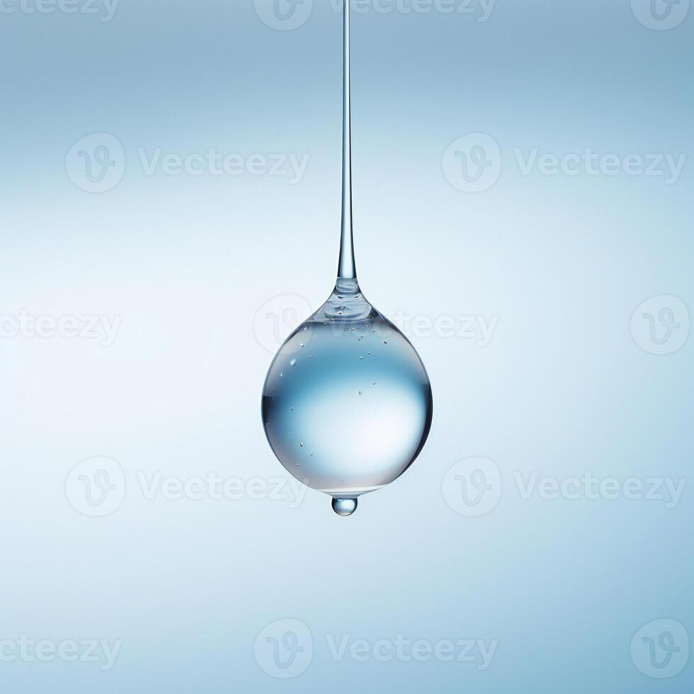 AI generated a drop of water hanging from a wire photo