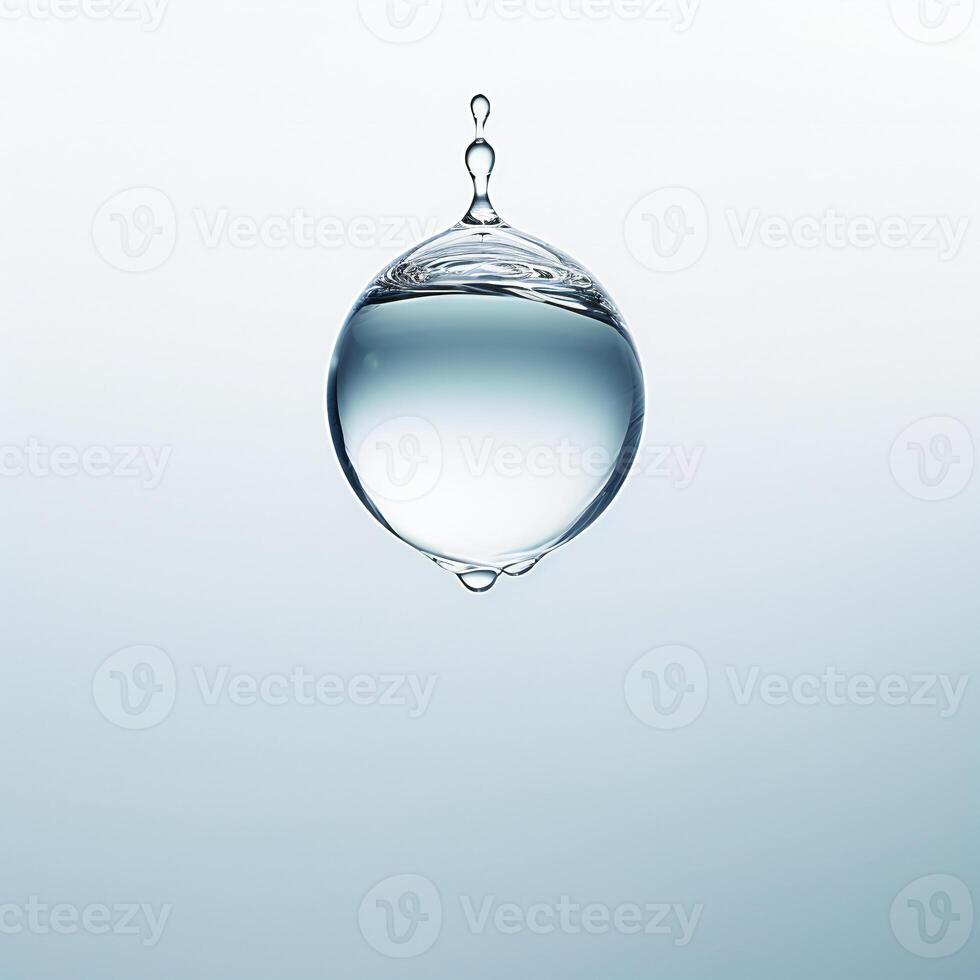 AI generated a drop of water hanging from a wire photo