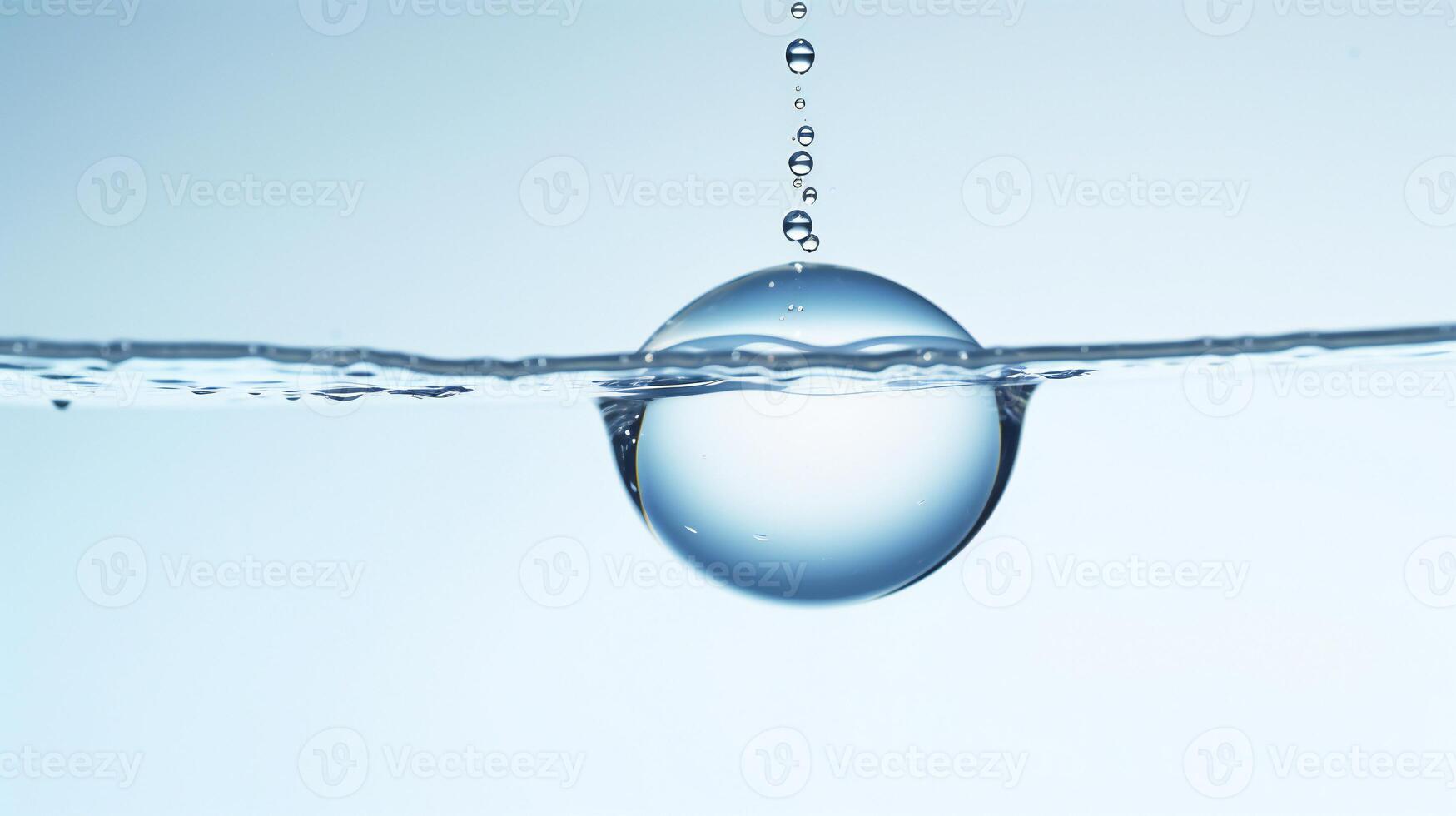 AI generated a drop of water hanging from a wire photo