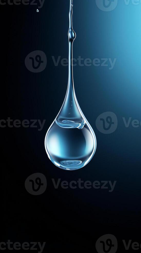 AI generated a drop of water hanging from a wire photo