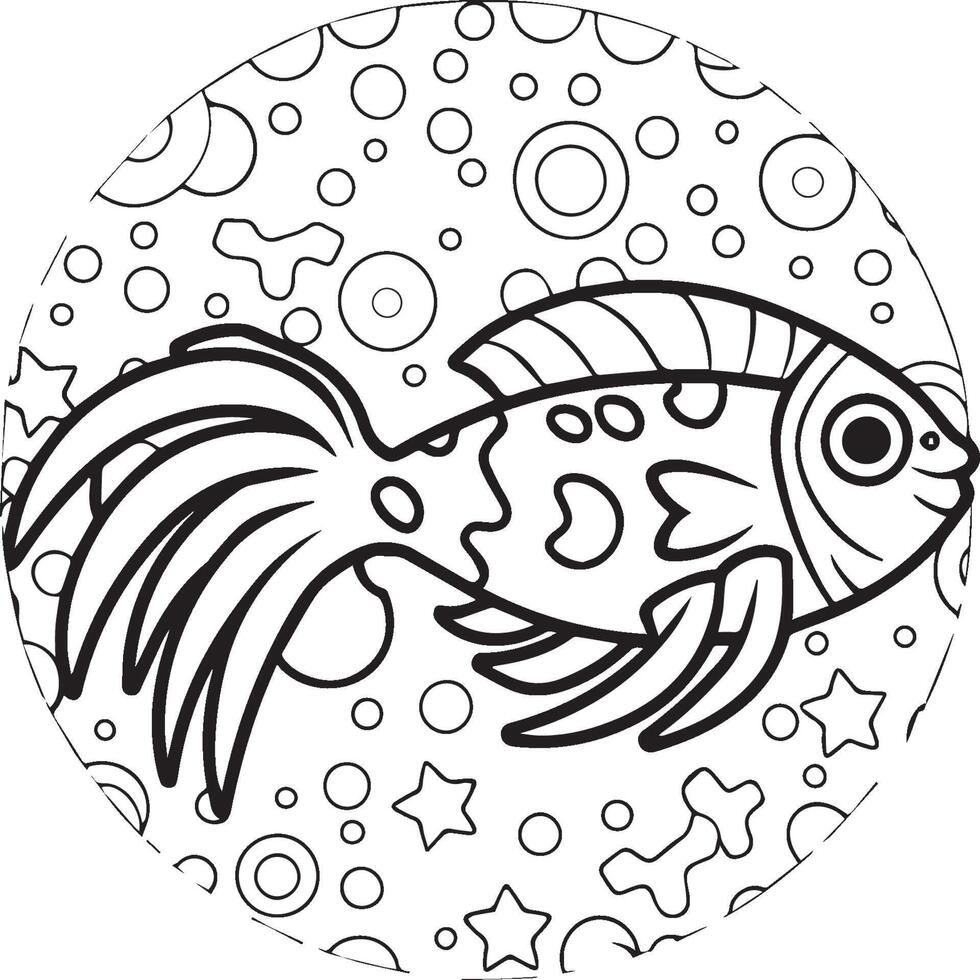 Ocean animals coloring pages. Sea life coloring pages. Ocean animal outline images. Ocean animals vector outline coloring pages