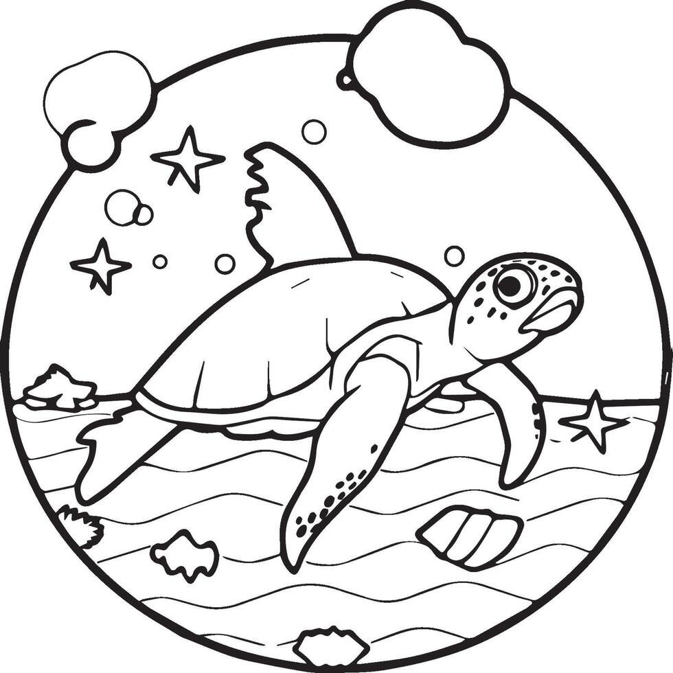 Ocean animals coloring pages. Sea life coloring pages. Ocean animal outline images. Ocean animals vector outline coloring pages