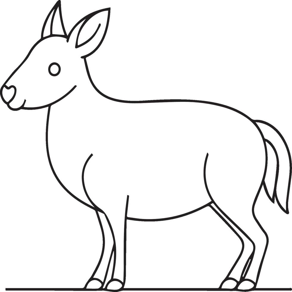 Domestic animals coloring pages. Animal coloring pages for coloring book. Animal outline images. Animal coloring pages vector