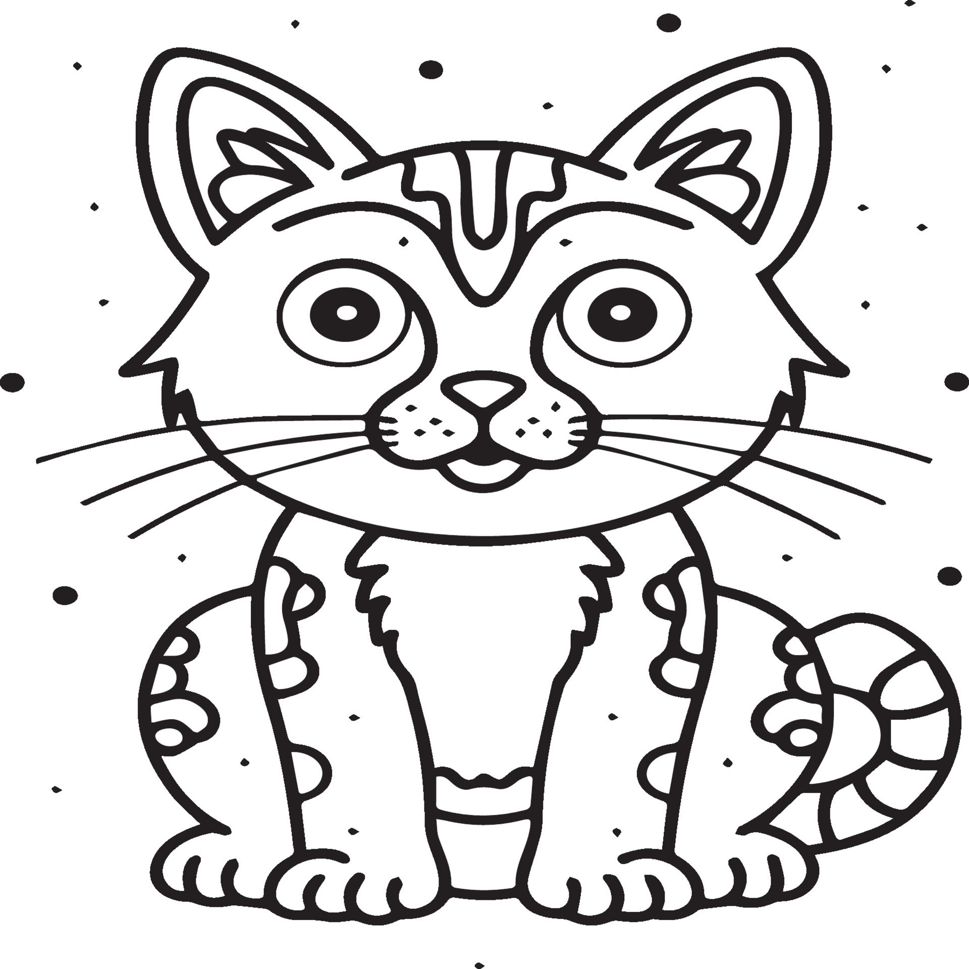 Cats coloring page Cat outline vector images Cute design cat outline