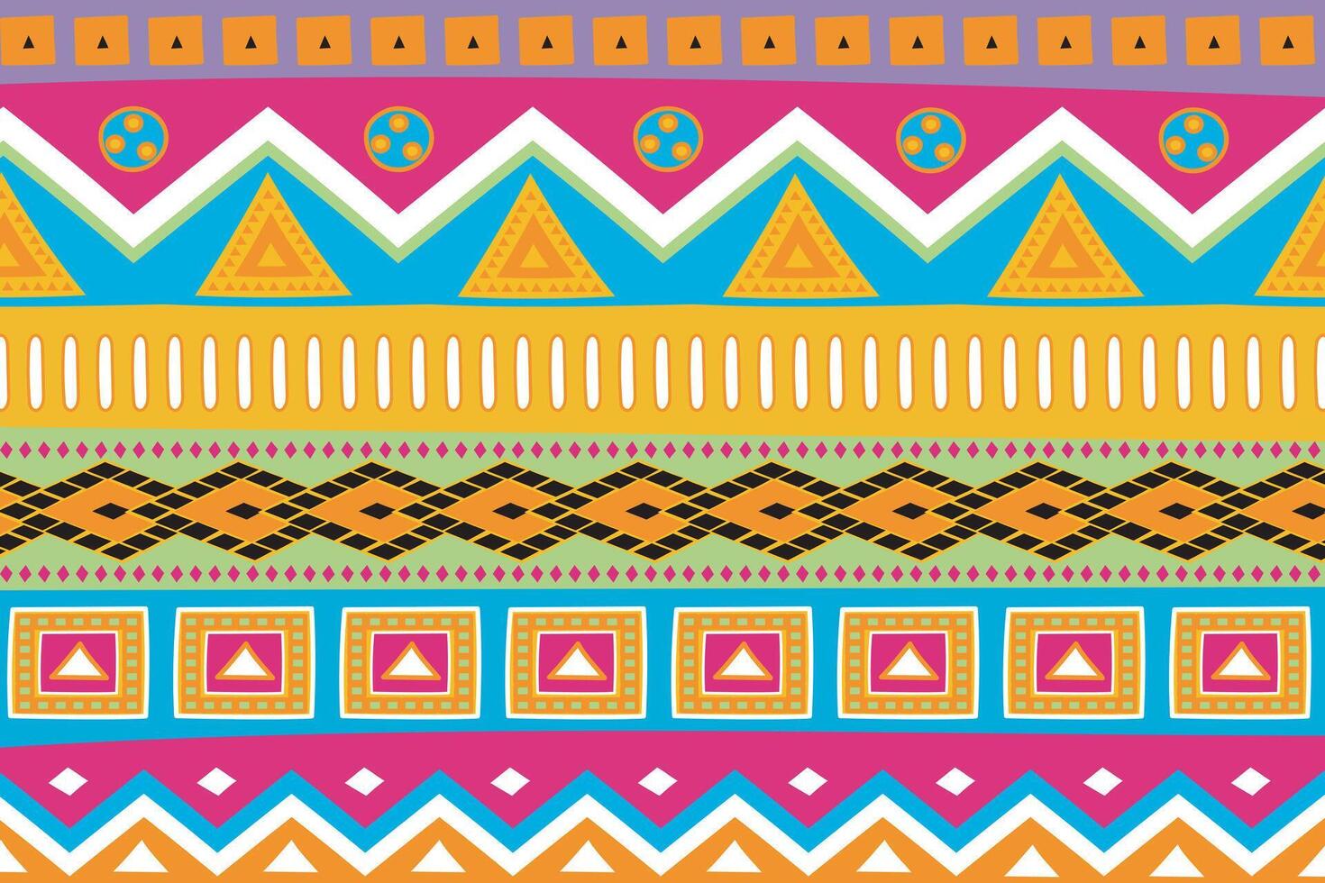 Illustration, The colorful fabric patterns with multi color background. vector