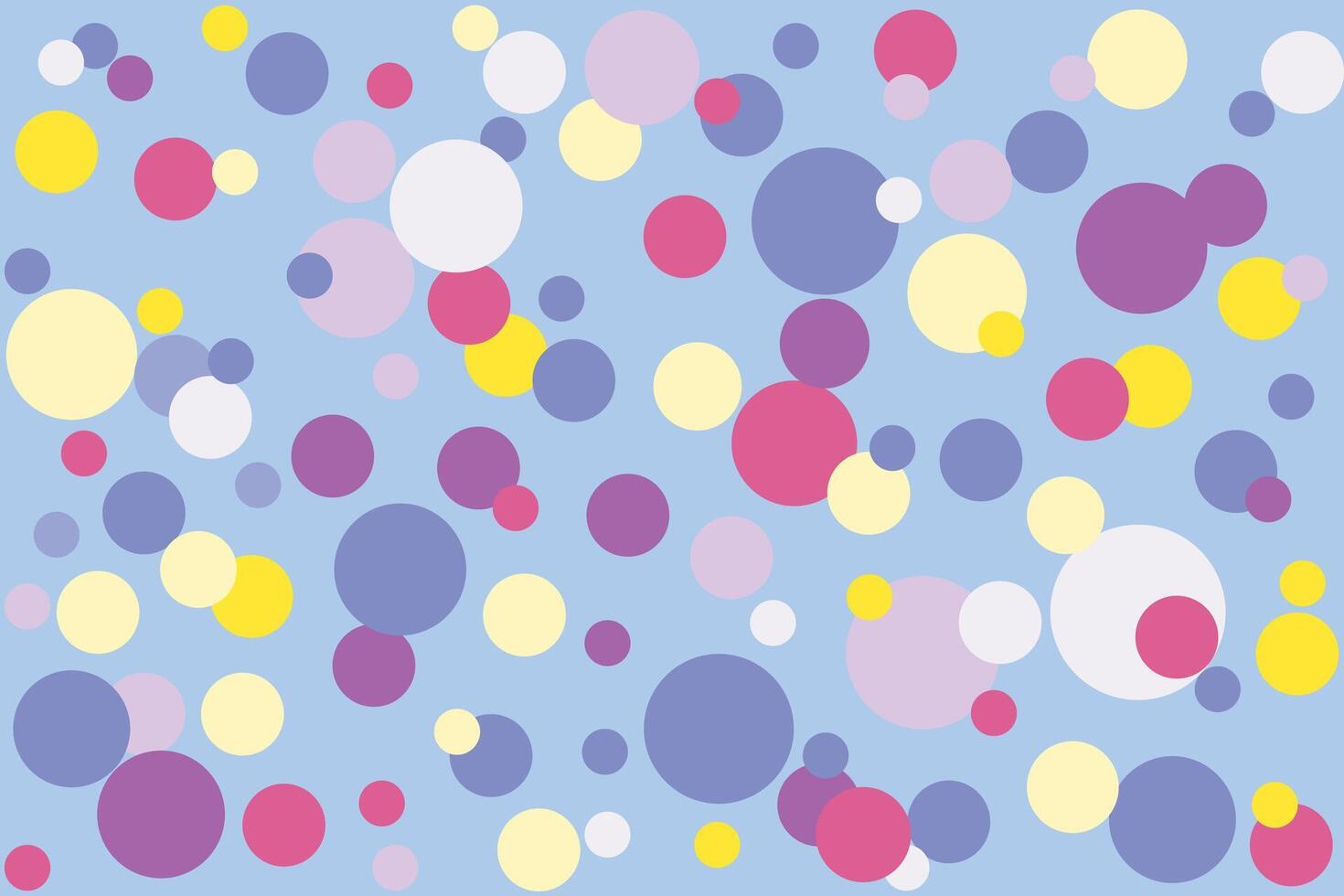 illustration abstraction pattern of multi color circle on soft blue background. vector