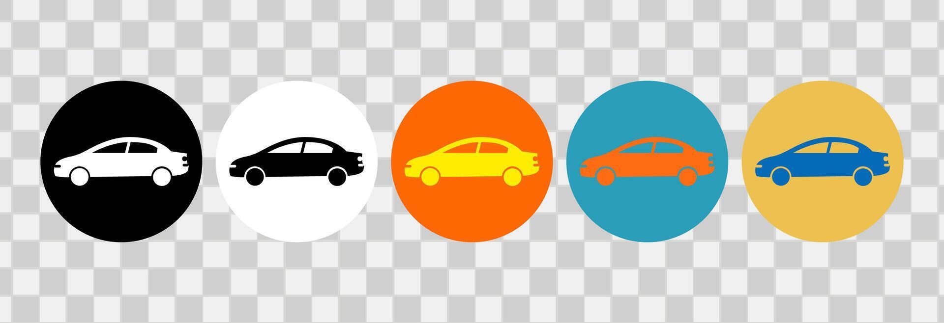 Car icons design. For logo, symbol or web design. Vector flat illustration.