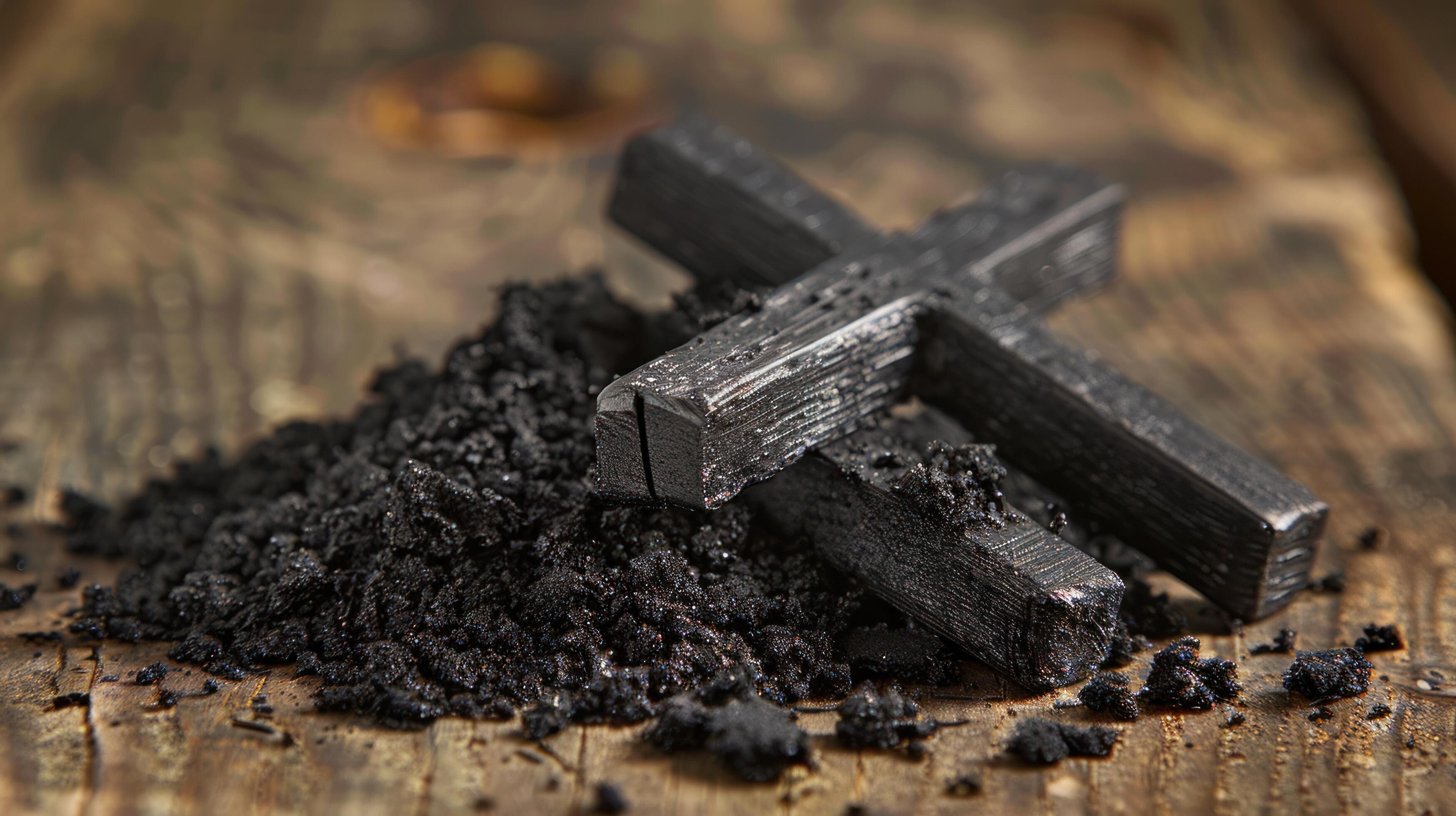 AI generated The Christian cross and ash symbolize the religious