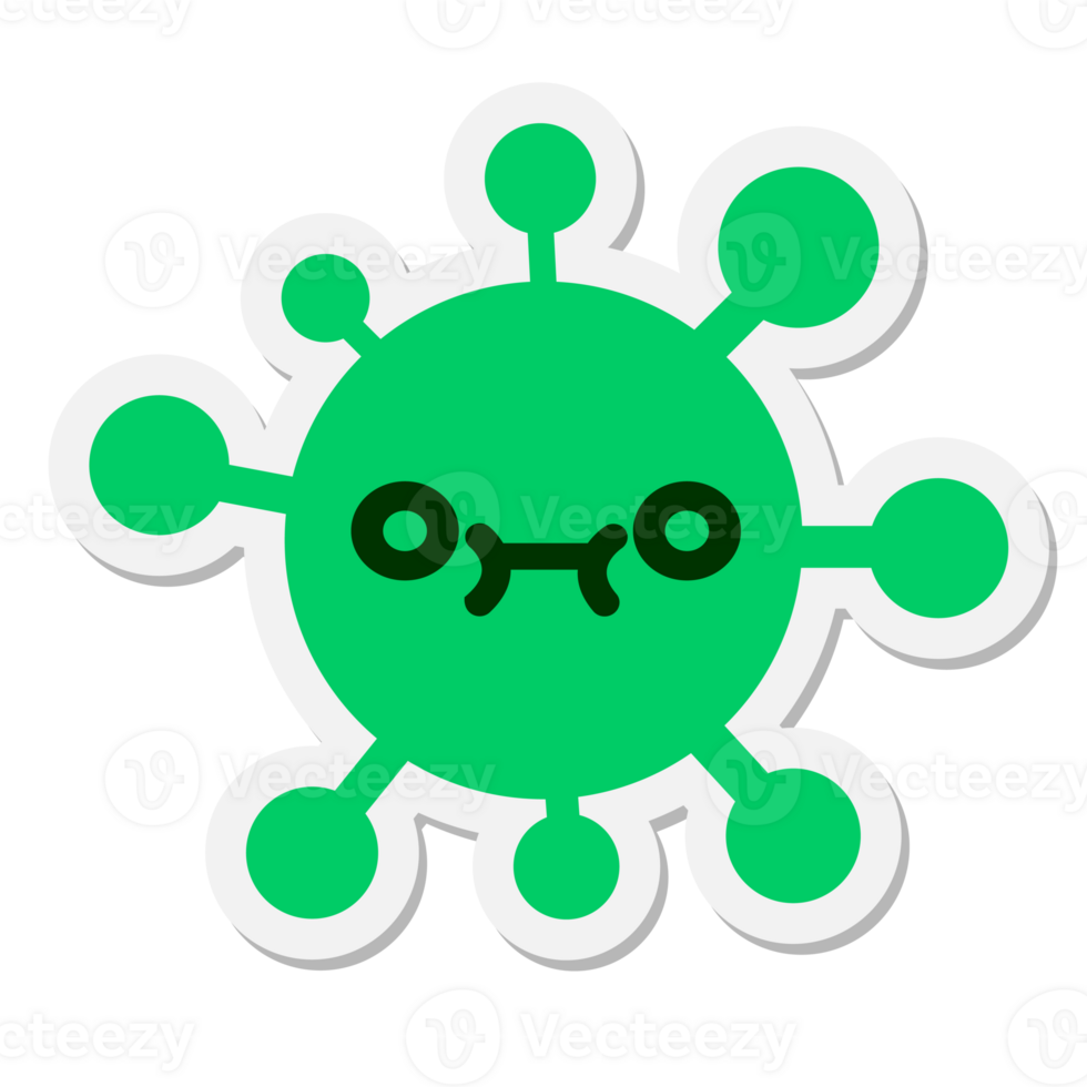 confused blank eyed virus sticker png