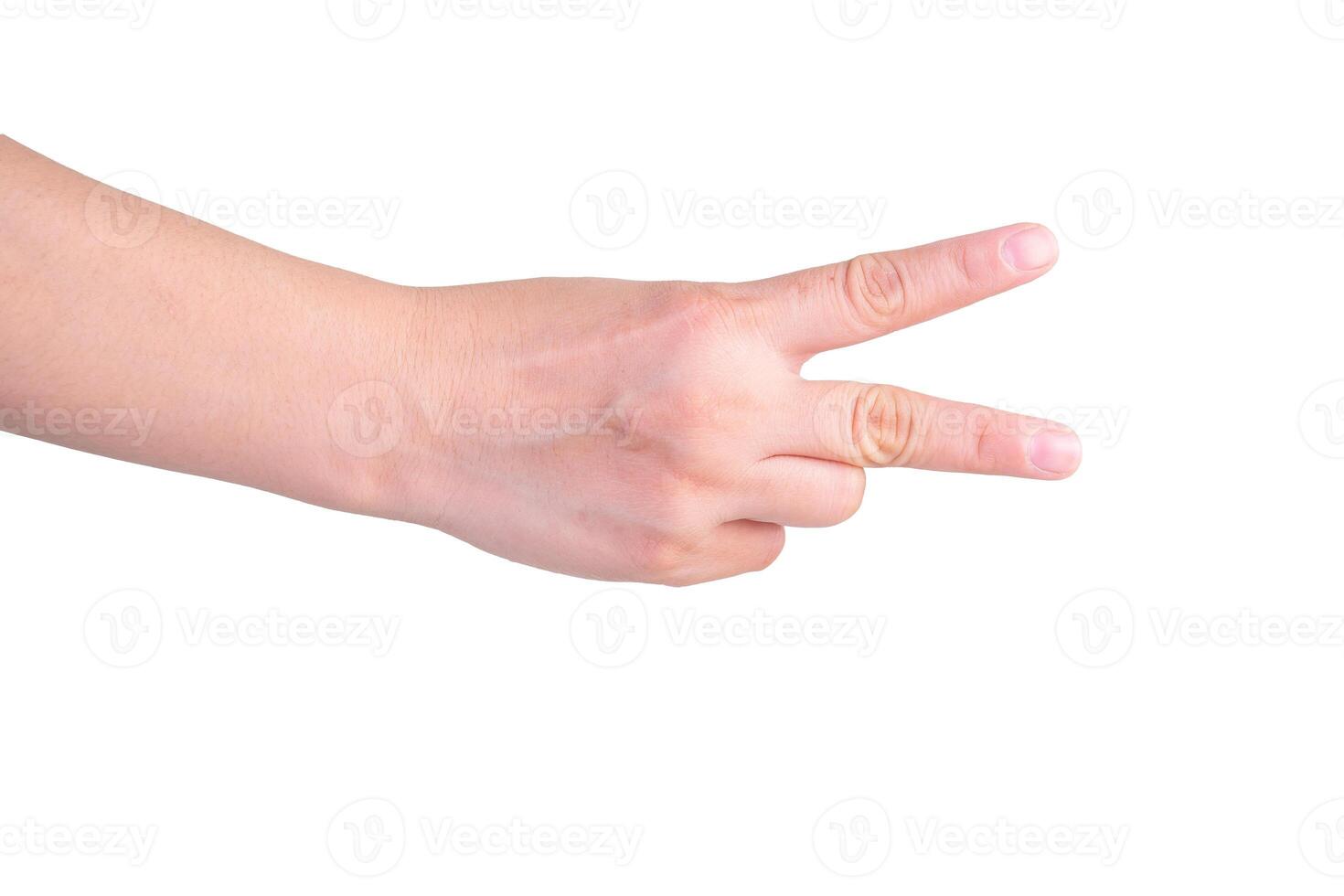 hand on isolated background clipping path photo