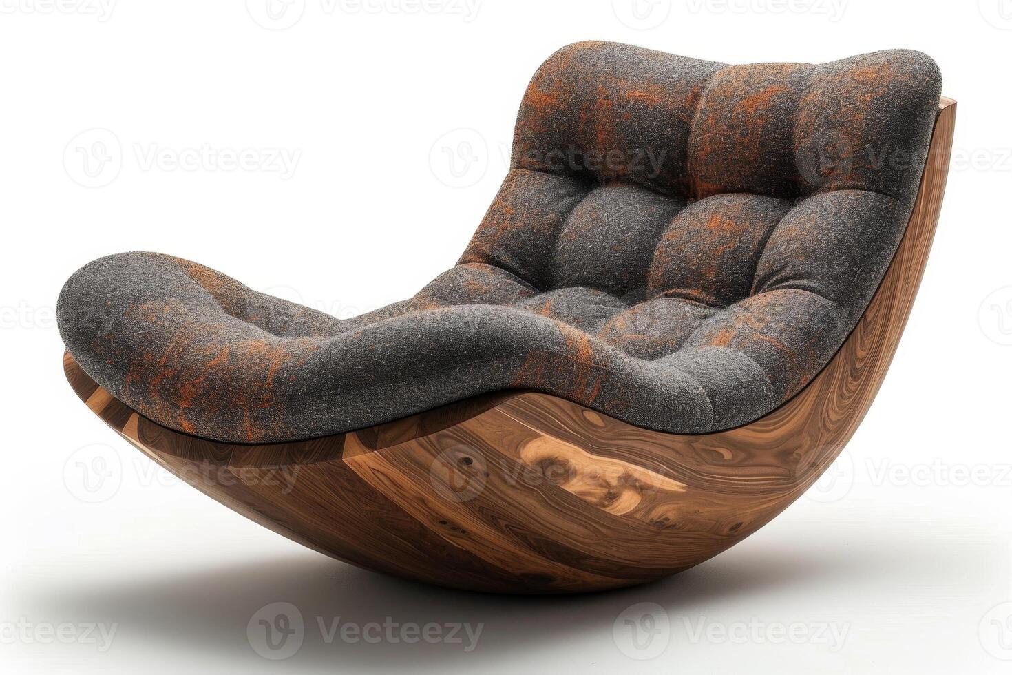 AI generated An old-fashioned designer rocking chair highlighted on a white background photo