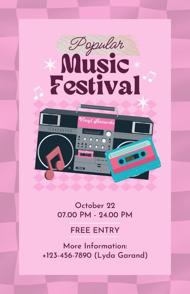 Pink Music Event Poster template