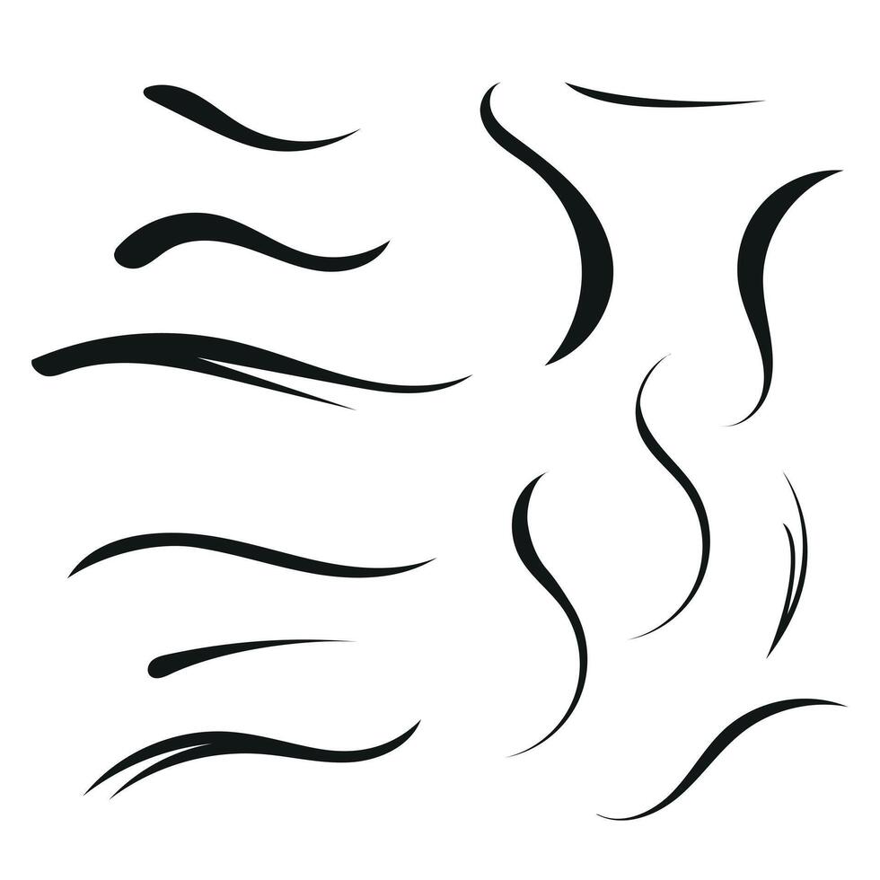 Cartoon eyebrow in black color vector