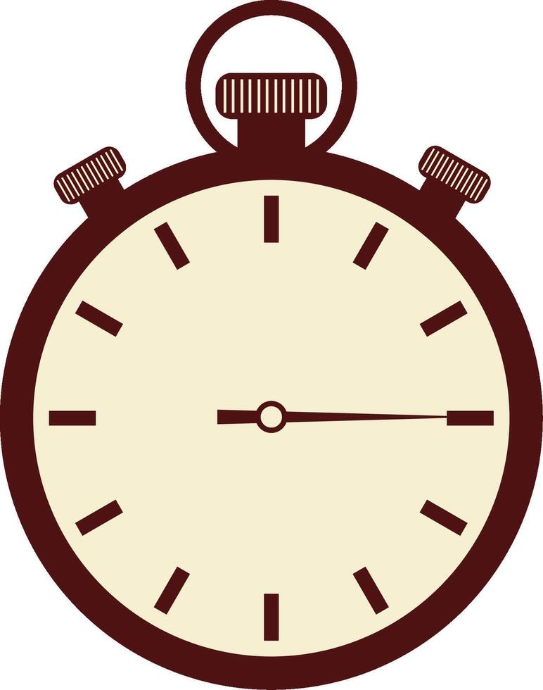 red stopwatch timer vector